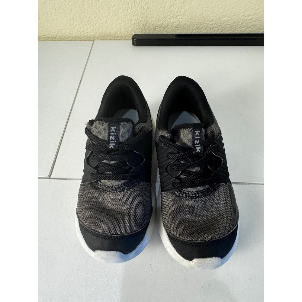 Kizik Kids Sneakers Size 10 Black Grey Hands Free Athletic Casual Shoes